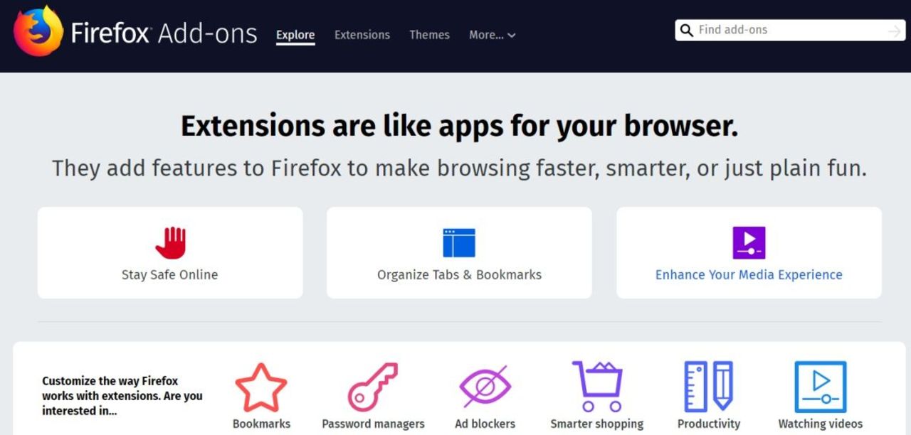 Firefox klantade tillfälligt till tillägg