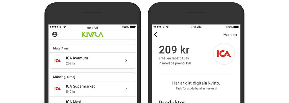 Nu Lanserar Ica Digitala Kvitton Med Papperslost Ar Framtiden