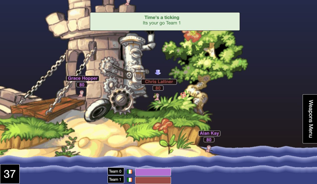 Spela en Worms Armageddon-klon