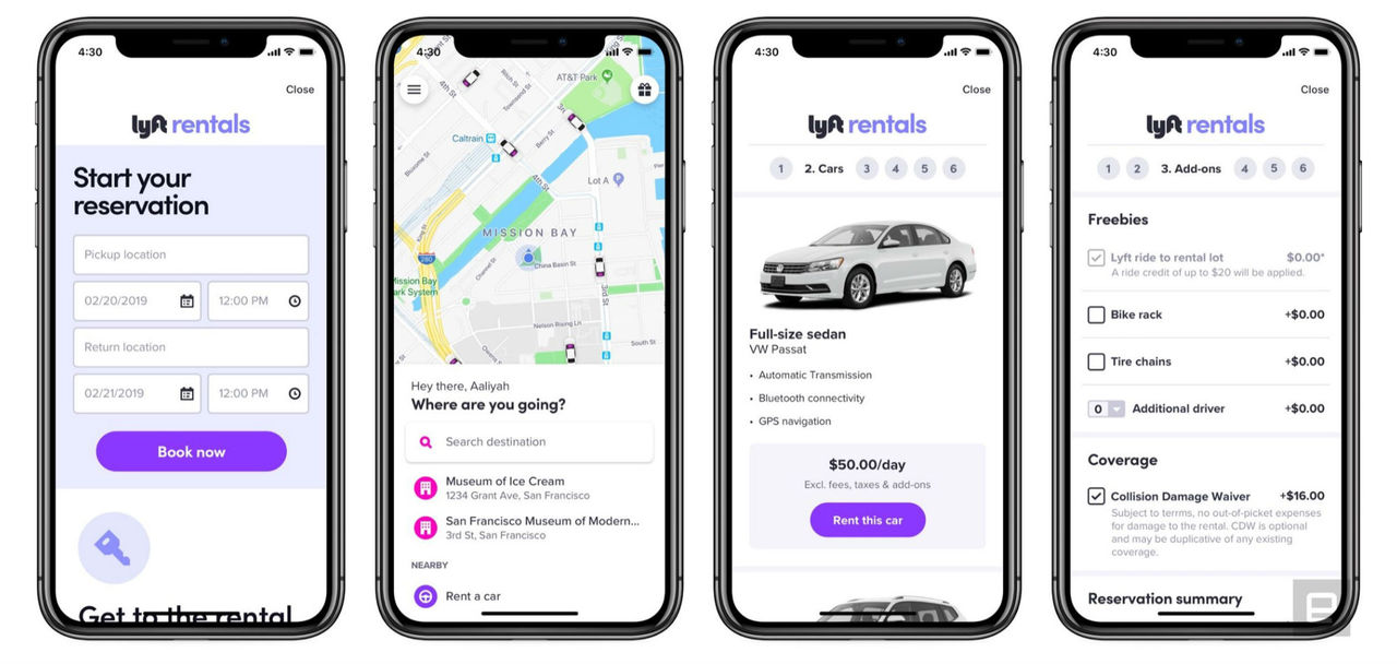 Lyft börjar hyra ut bilar