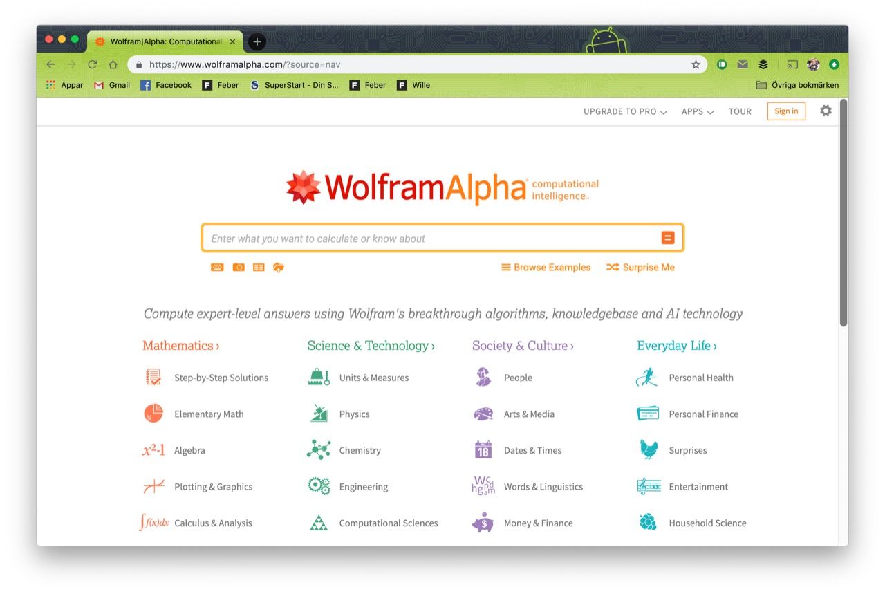 Tut i luren - sökmotorn Wolfram Alpha fyller 10 år!