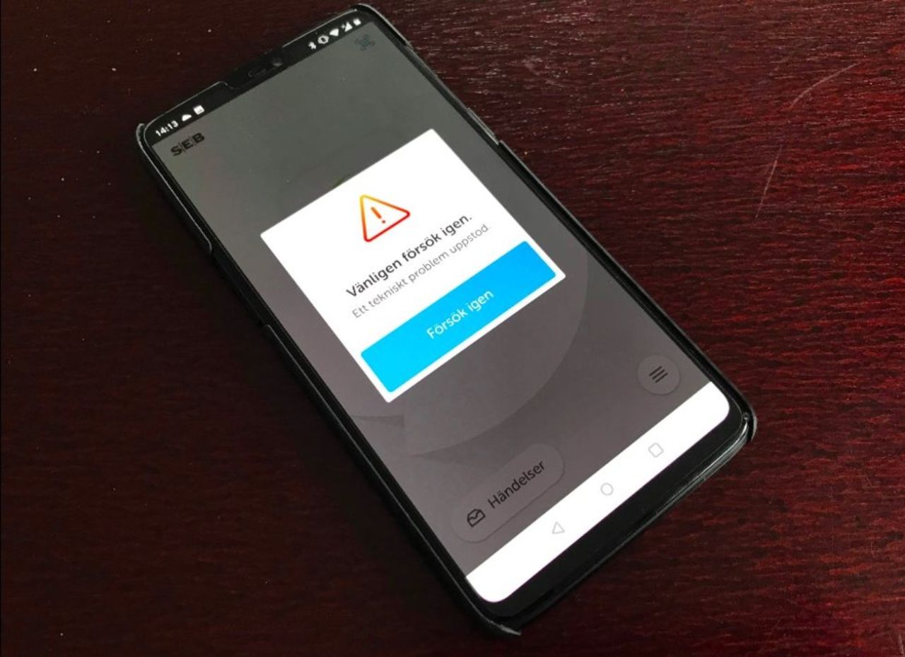 Swish låg nere igen igår