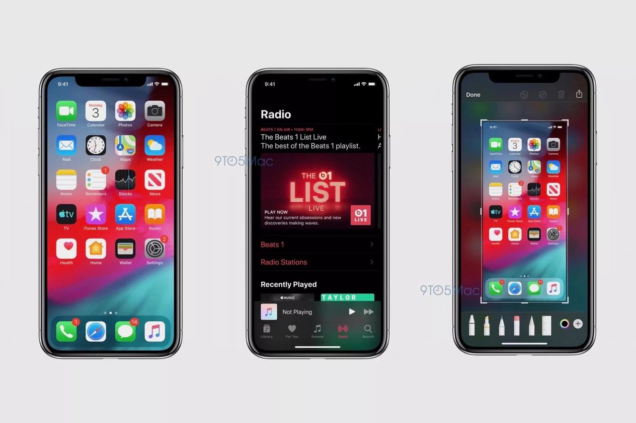 iOS 13 ser ut att få mörkerläge