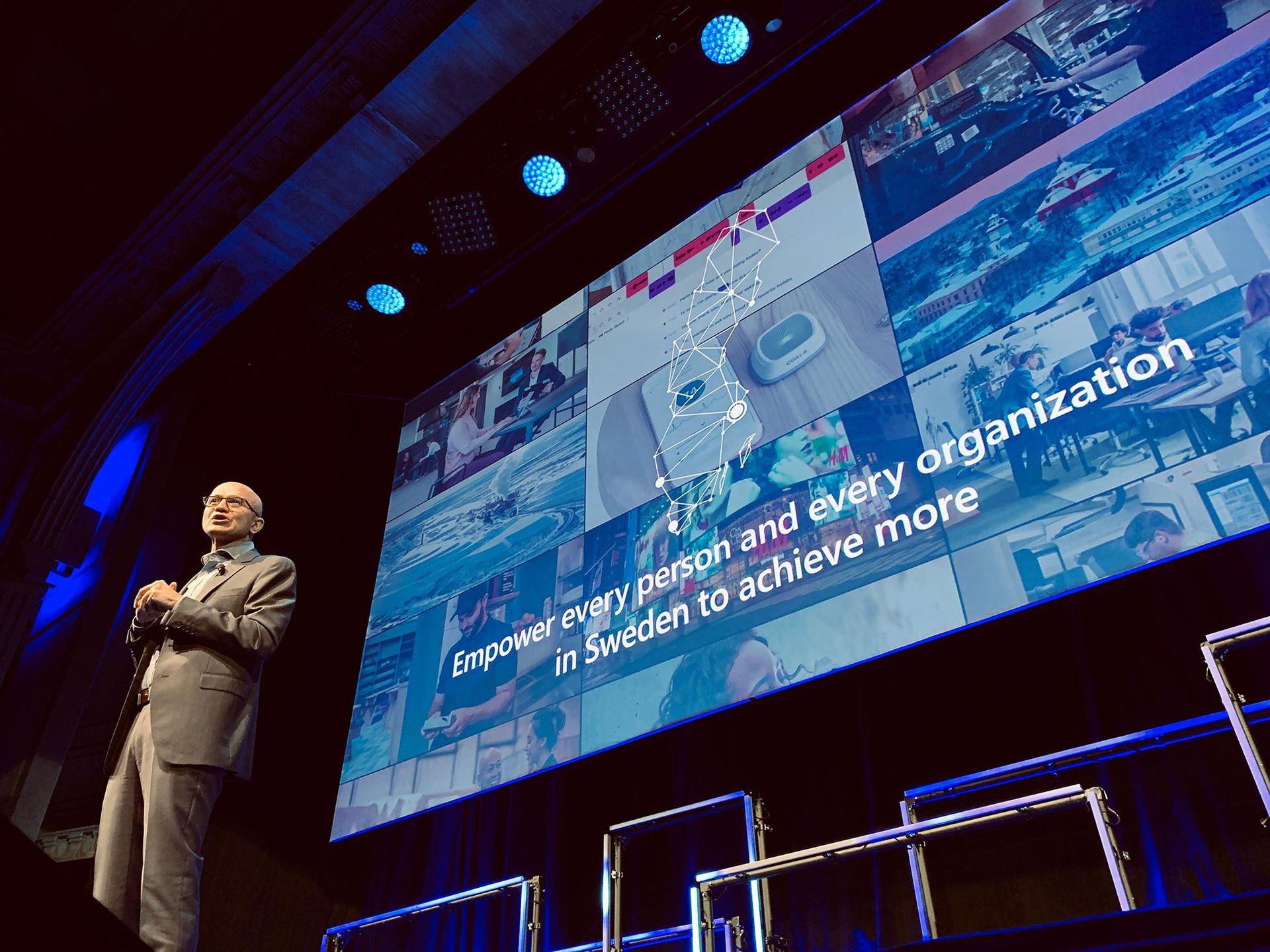 Microsofts vd Satya Nadella på besök i Stockholm