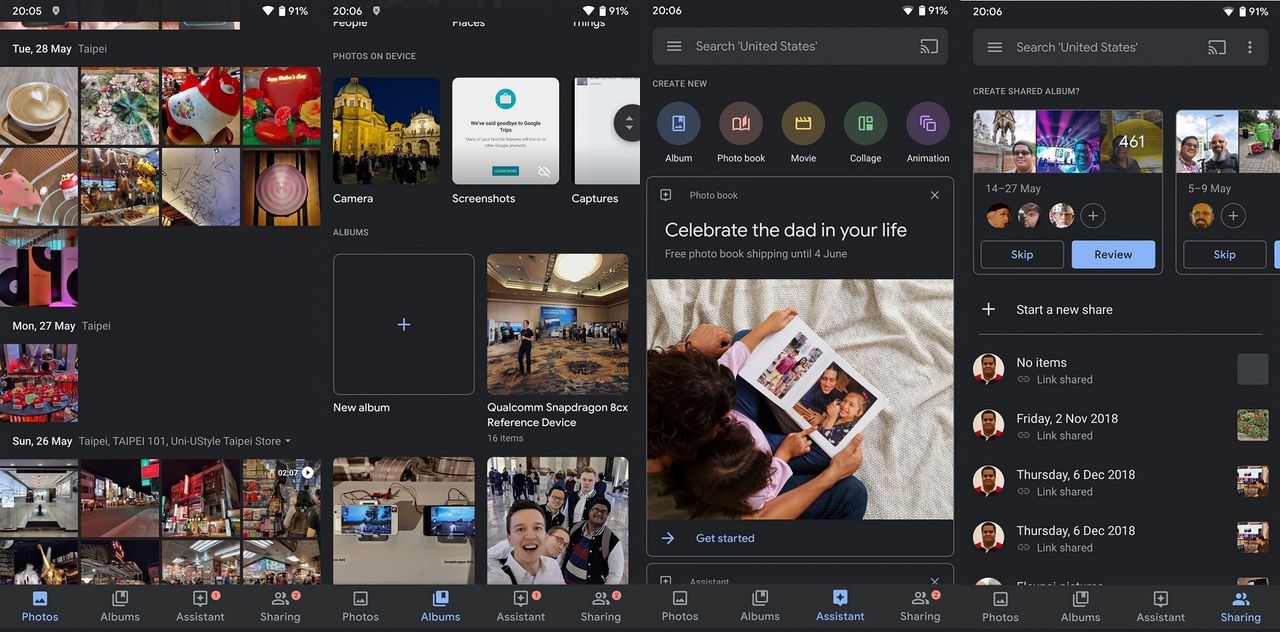 Mörkt läge i Google Photos börjar rulla ut