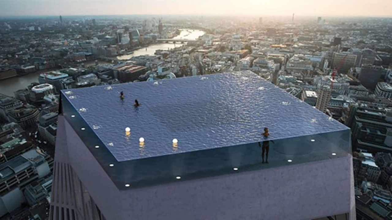 Världens första infinity pool i 360 grader