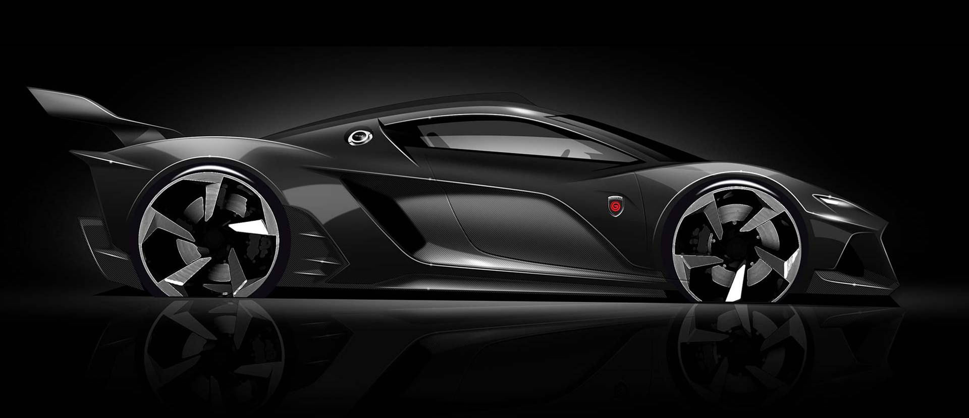 Gemballa släpper teaserbild på egenutvecklad superbil