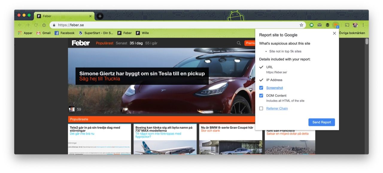 Hjälp Google hitta lömska webbsidor