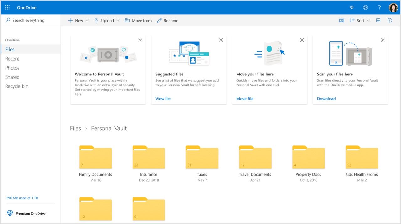 Microsoft lanserar OneDrive Personal Vault