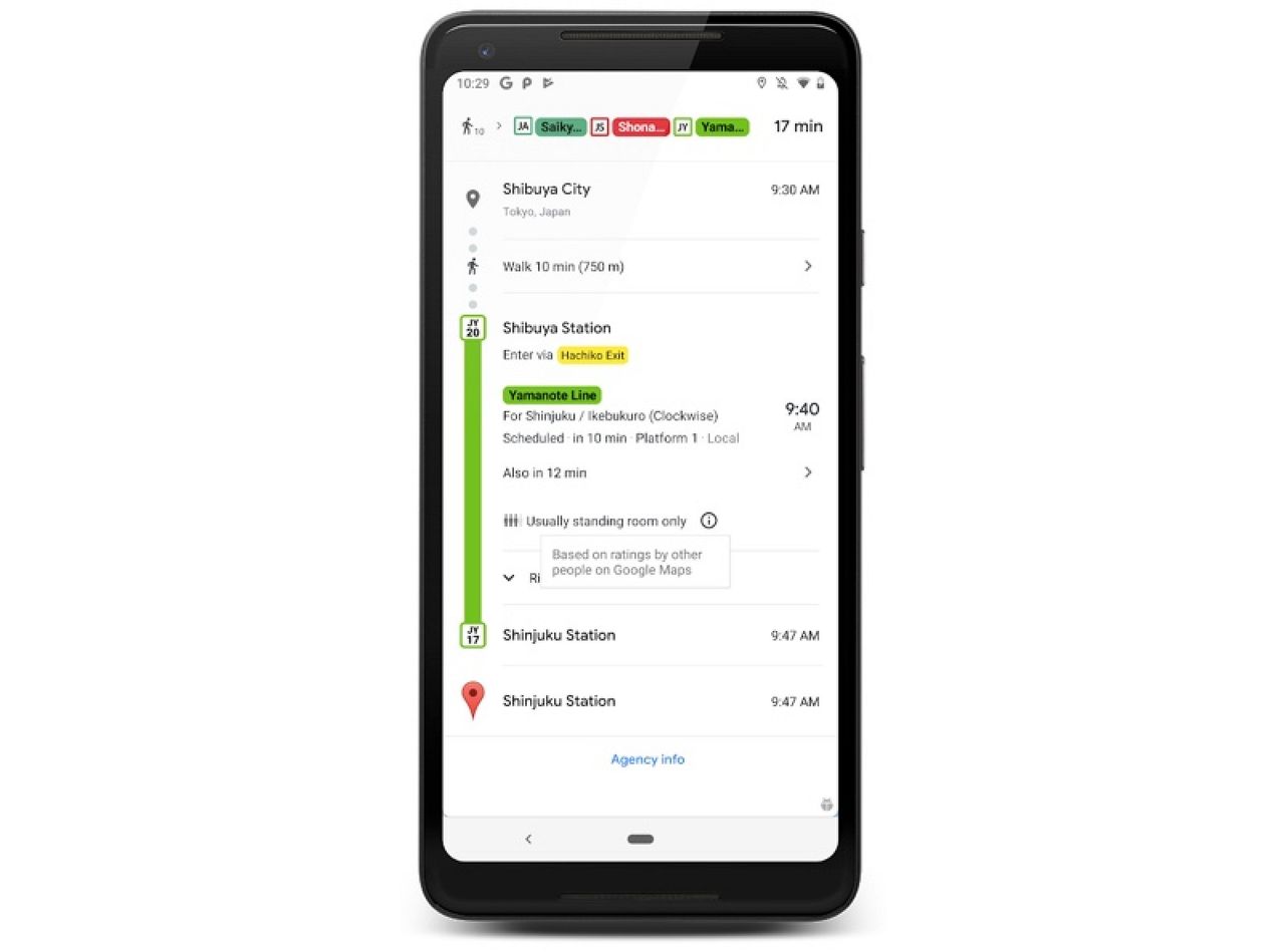 Nu kan Google säga om det finns plats på bussen