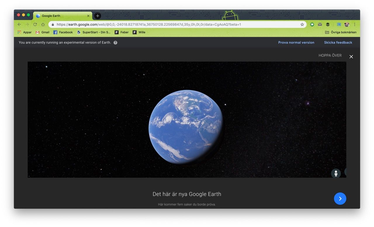 Google Earth portat till WebAssembly