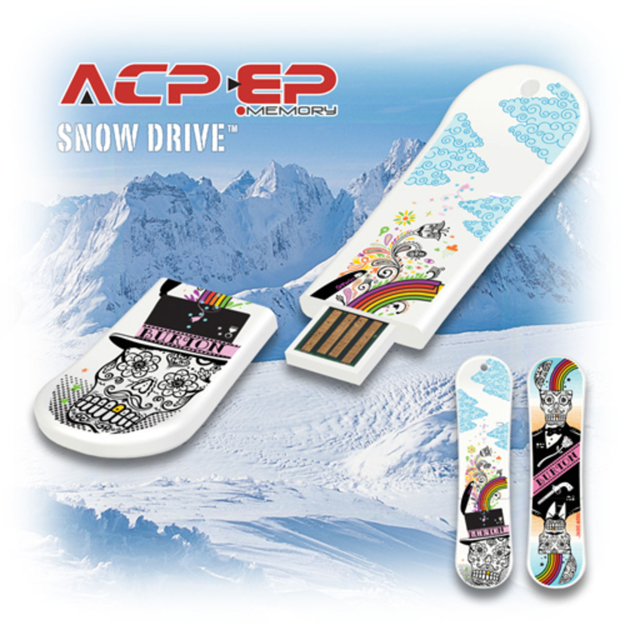 USB-minnen för snowboardåkare