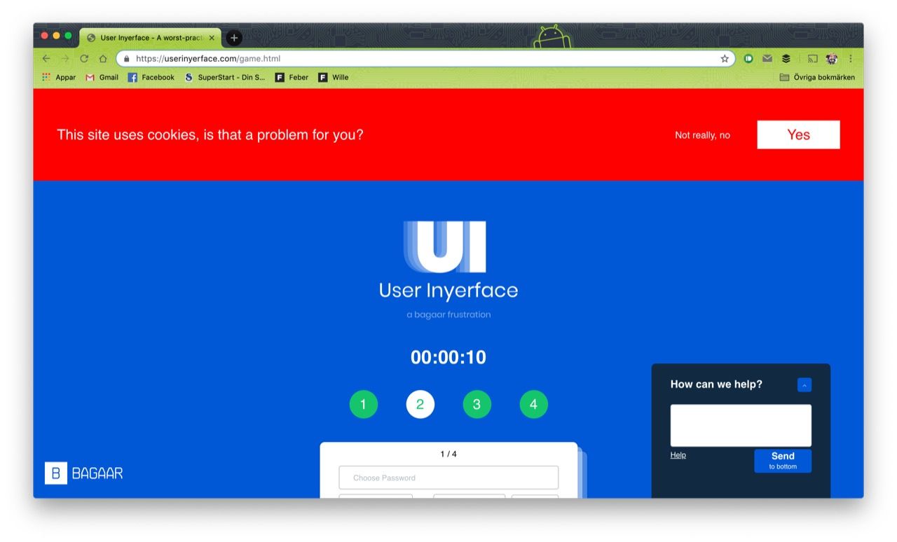 User Inyerface är ett museum på dålig användargränssnitt