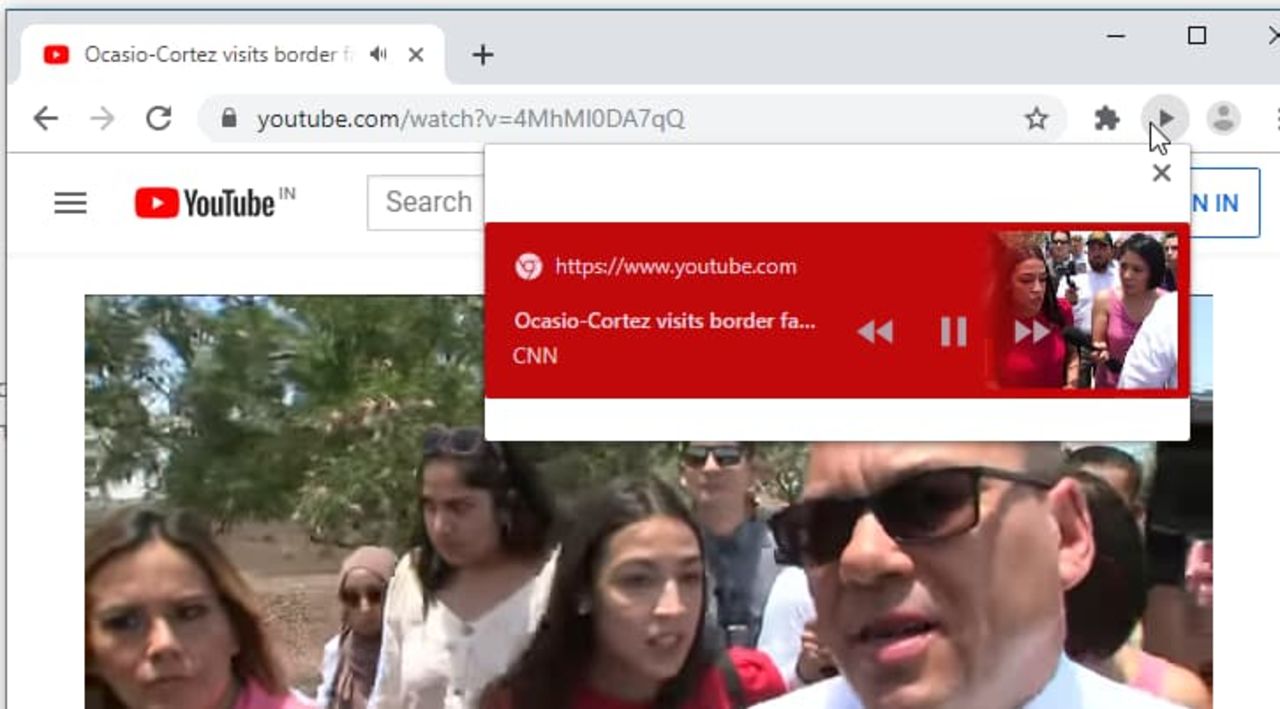 Google testar knapp som kontrollerar media i webbläsaren