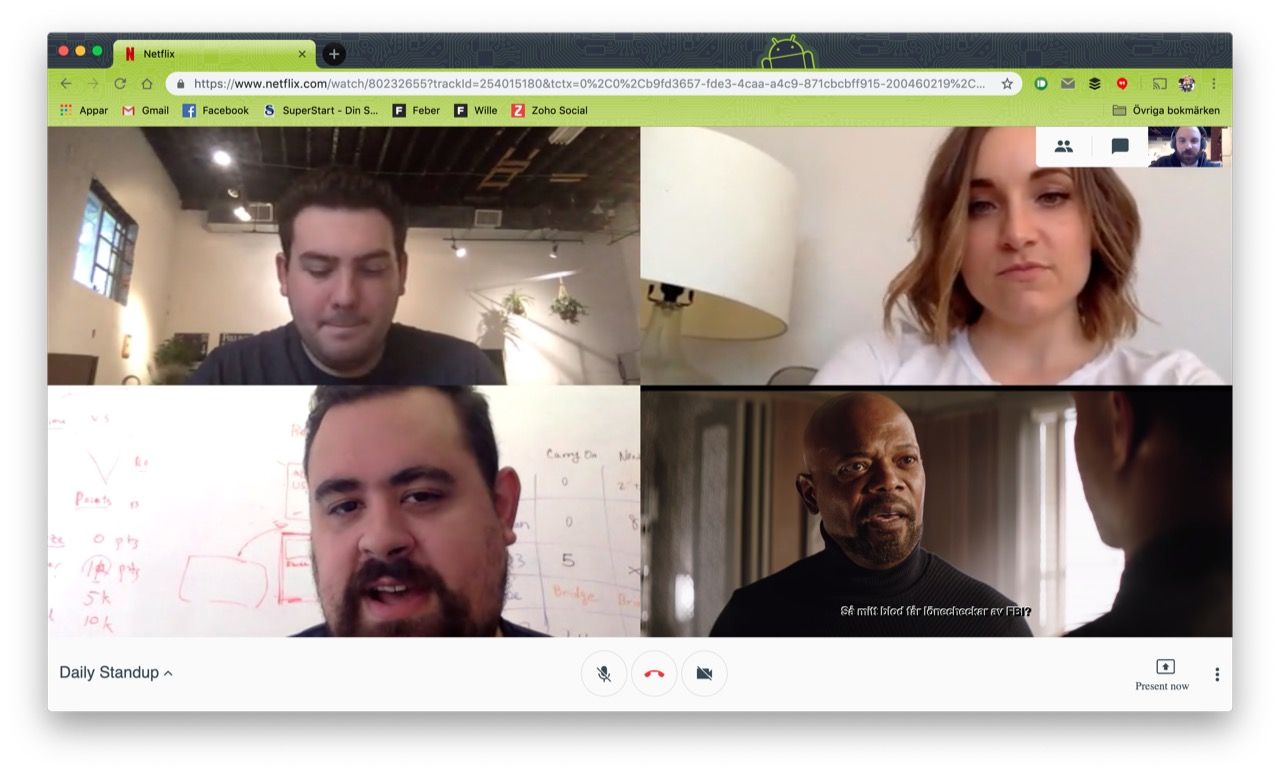 Kolla Netflix på jobbet med Netflix Hangouts