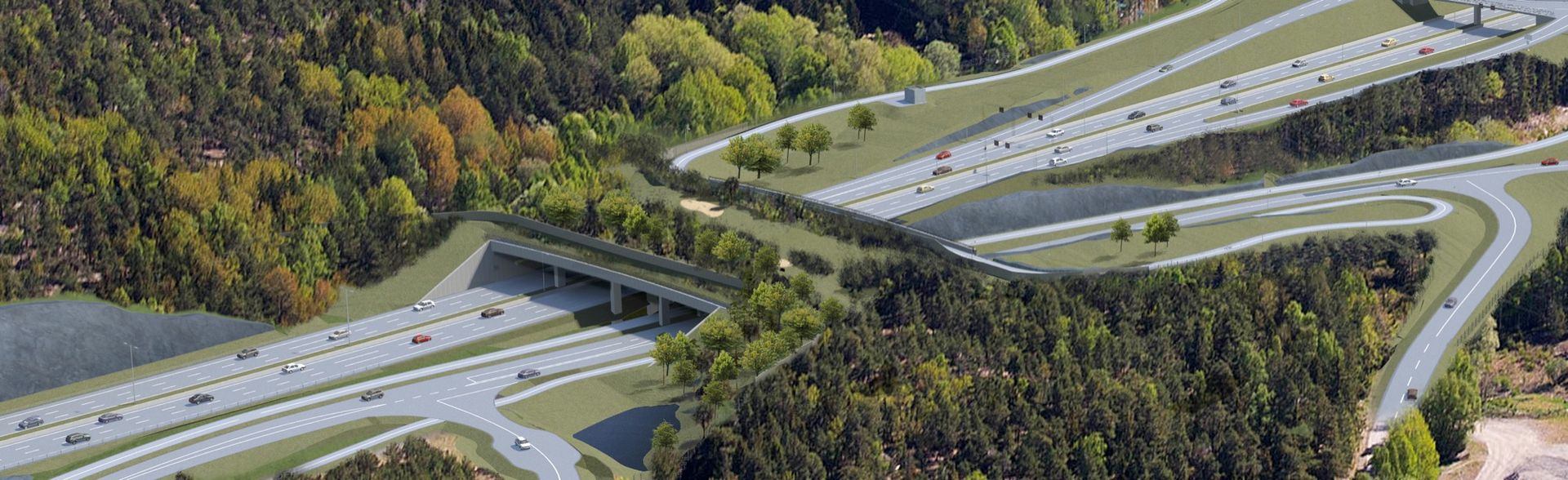 Trafikverket bygger ekodukt över Tvärförbindelse Södertörn