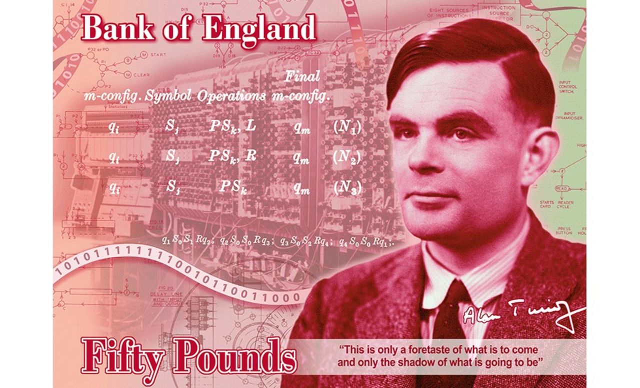 Alan Turing kommer att pryda 50-pundssedeln