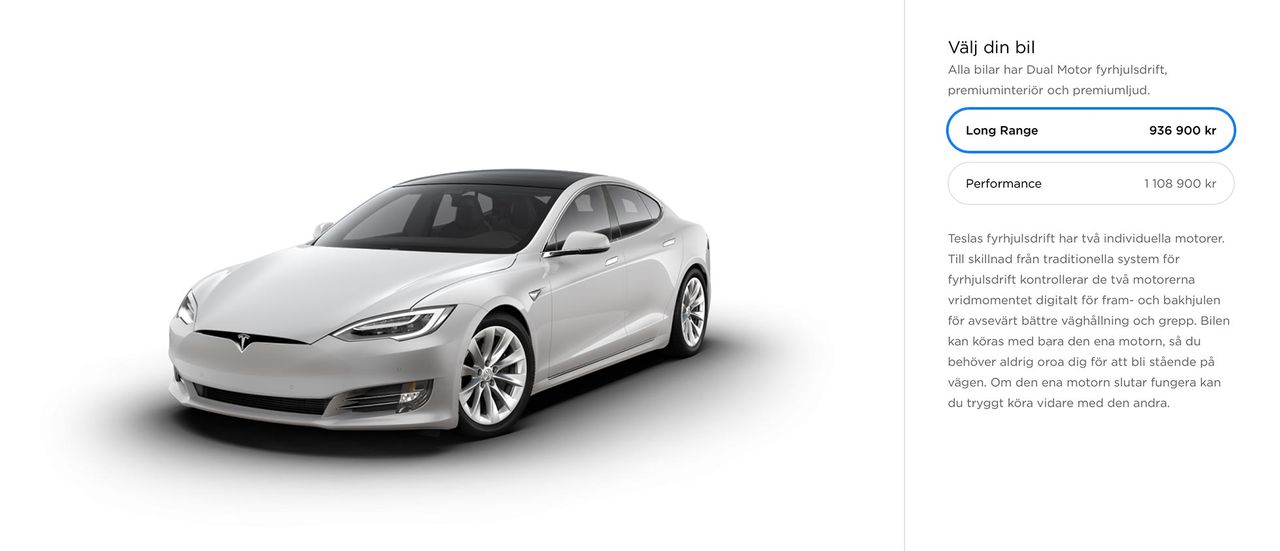 Tesla plockar bort standardversionen av Model X och S