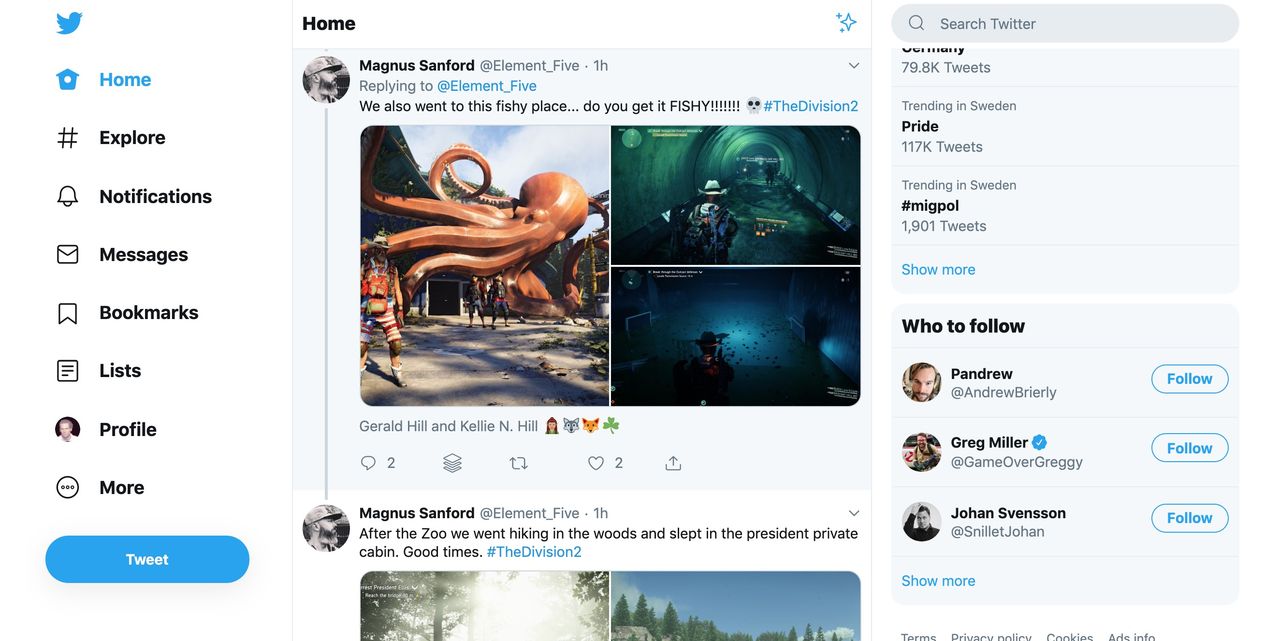 Tillägg som förenklar nya Twitter