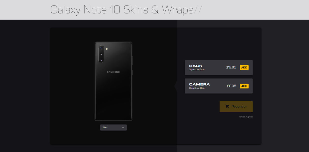 Dbrand råkar lägga upp Note 10-sida i förtid