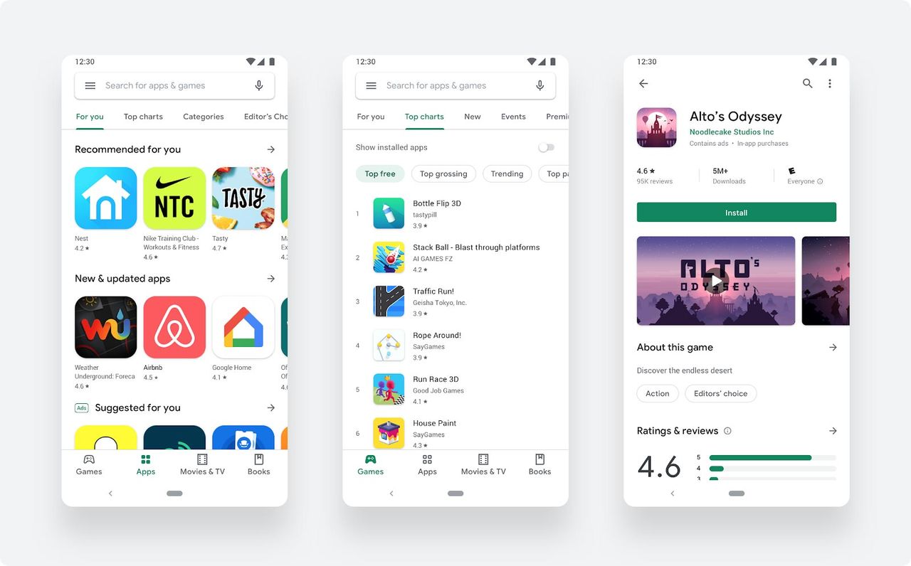 Google Play Har Fatt Ny Look No Green For You Feber Mobil