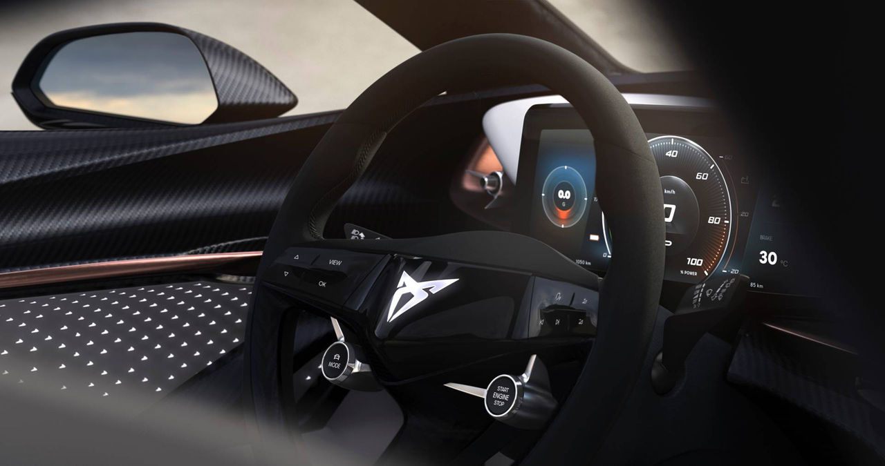 Lite av insidan på Cupras eldrivna SUV
