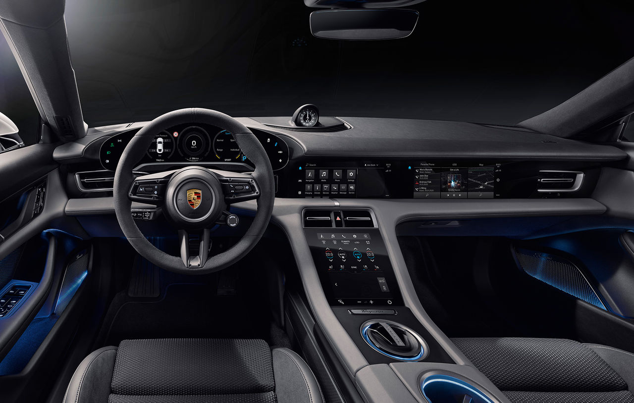 Fler bilder på interiören i Porsche Taycan