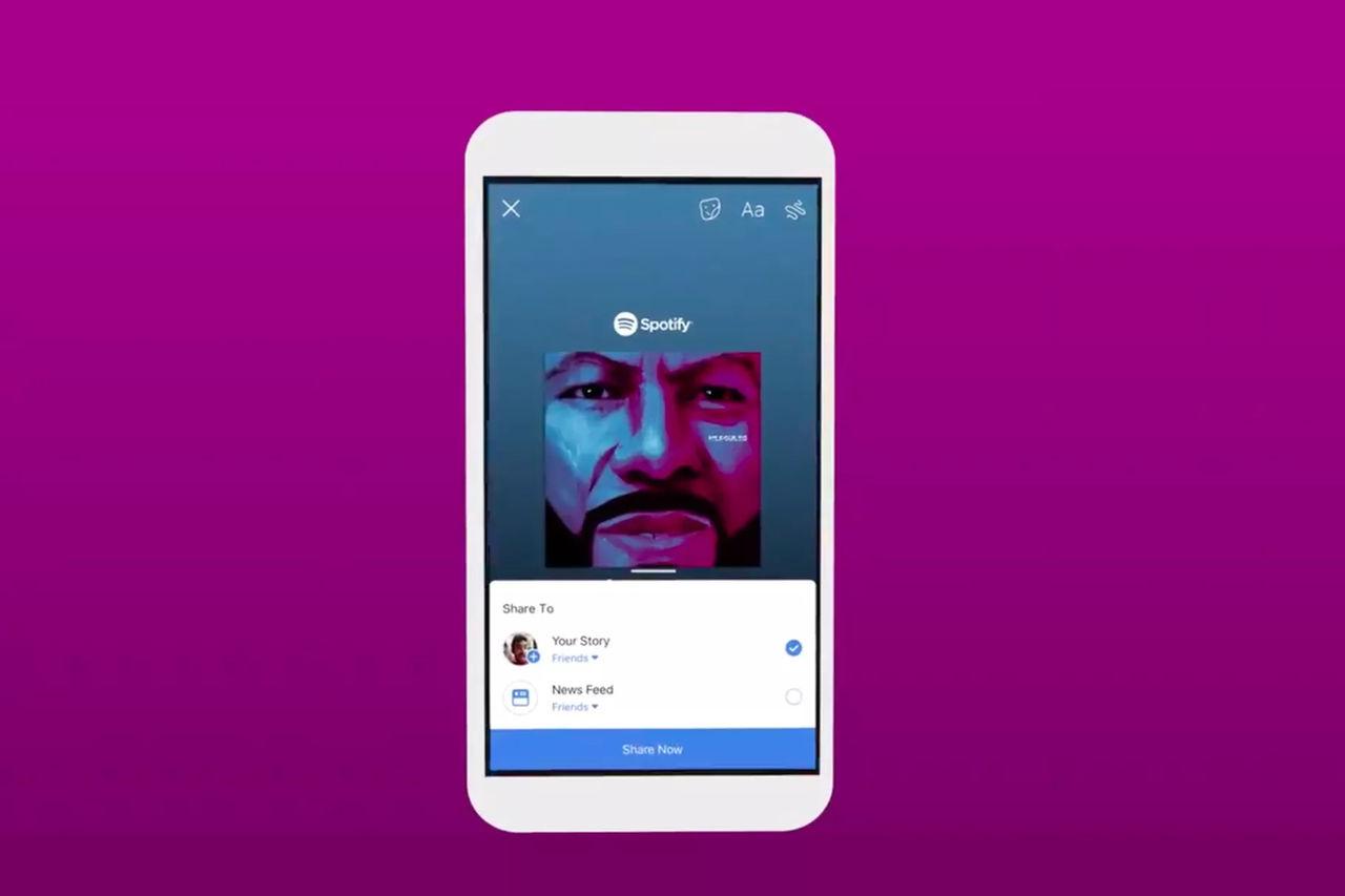 Nu kan du koppla Spotify till Facebook Stories