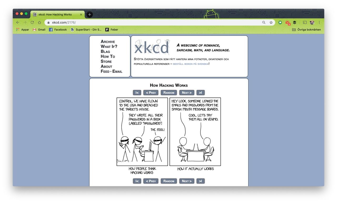 XKCD hackat