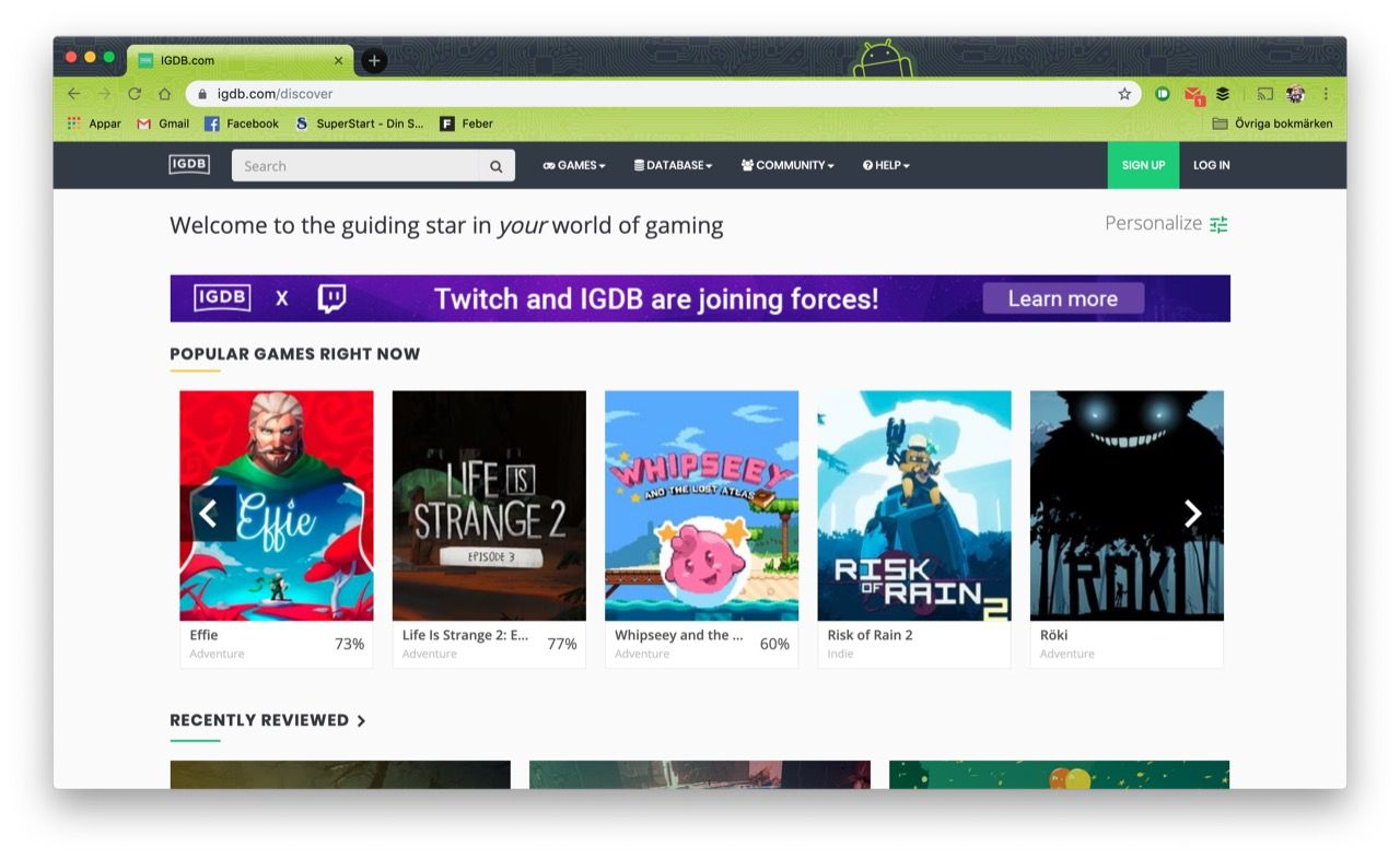 Twitch köper upp svenska IGDB