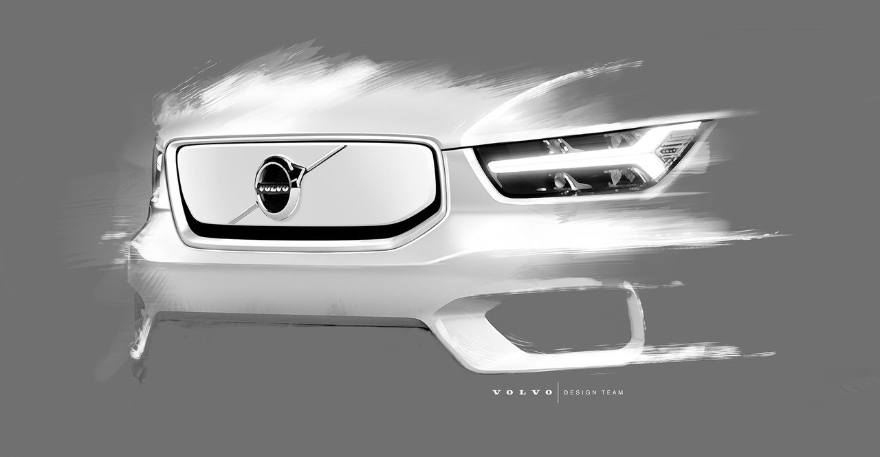 Volvo visar skisser på eldrivna XC40
