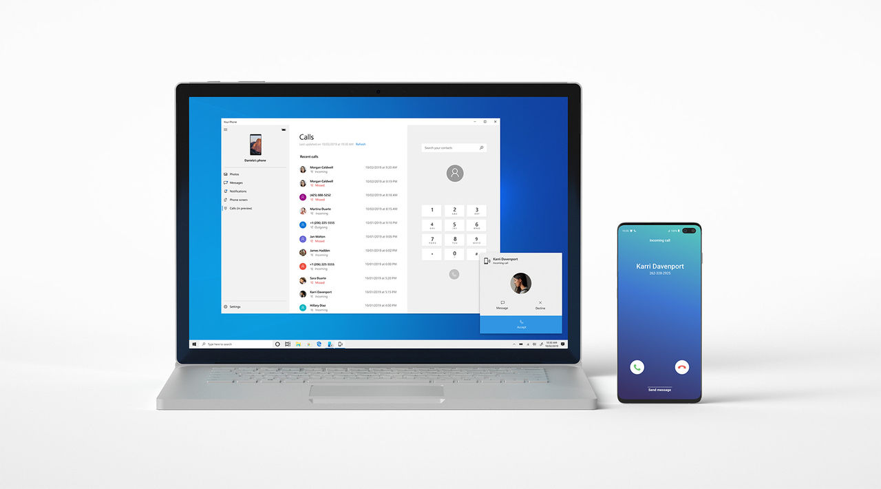 Microsofts Your Phone-app kan nu skicka samtal till dator
