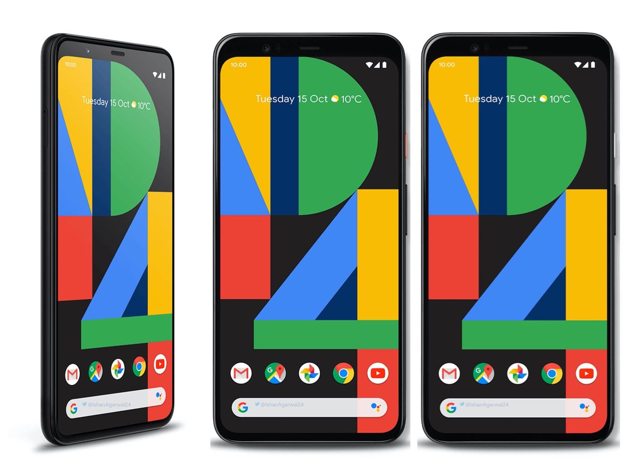 Produktbilder på Pixel 4 och Pixel 4 XL