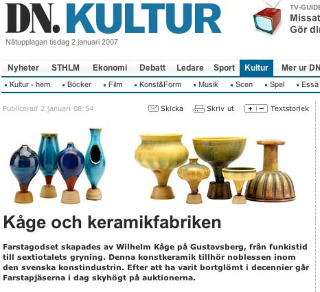 Farstakeramiken - från funkis till sextiotal