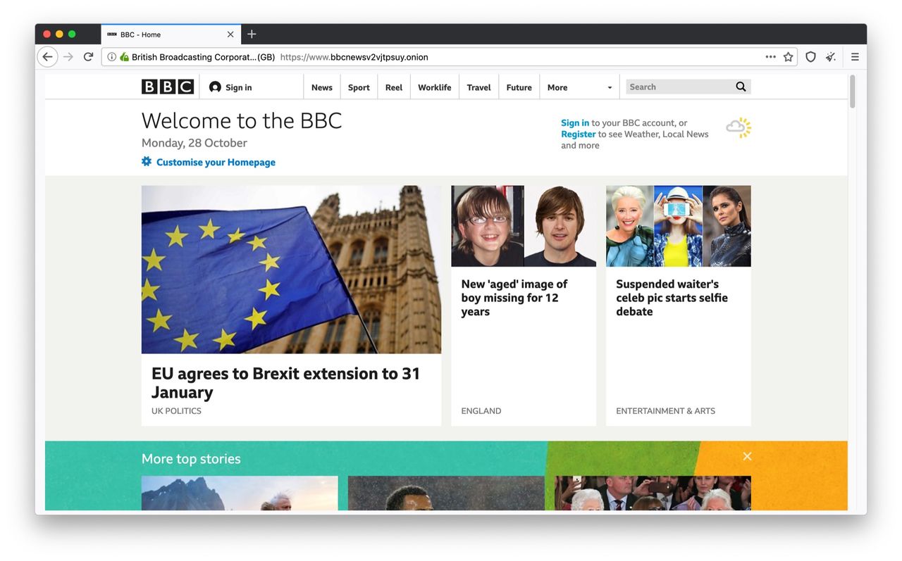 BBC lanserar nyhetstjänst på Dark Web