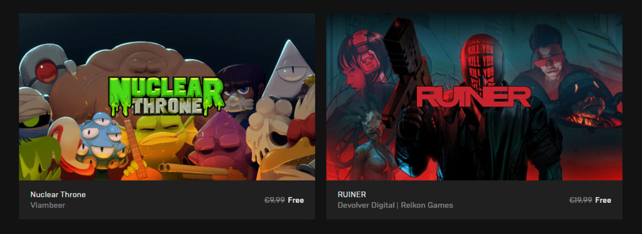 Nuclear Throne och Ruiner nu gratis via Epic Games Store