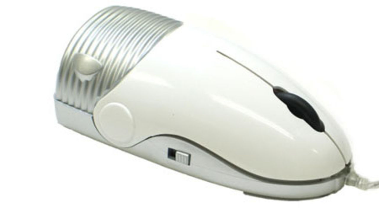 Mus med inbyggd dammsugare