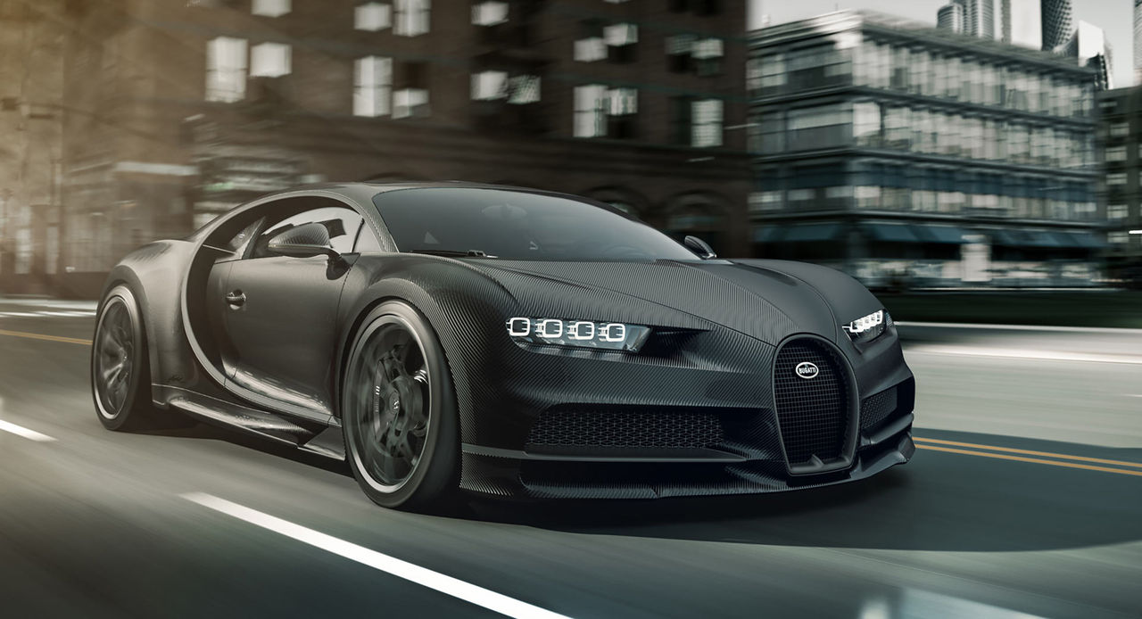 Bugatti Chiron i naken kolfiber