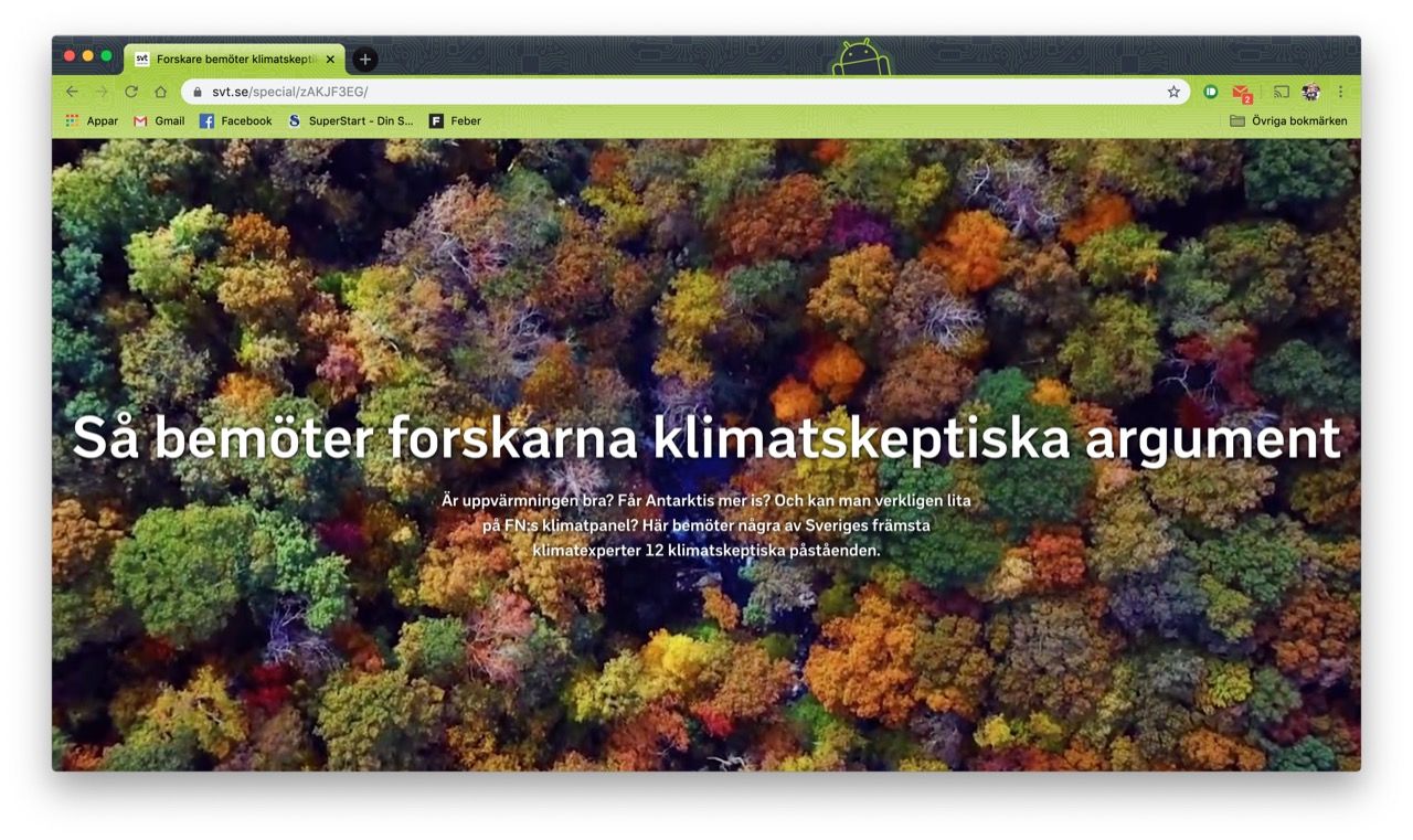 SVT lanserar sajt för klimatskeptiker