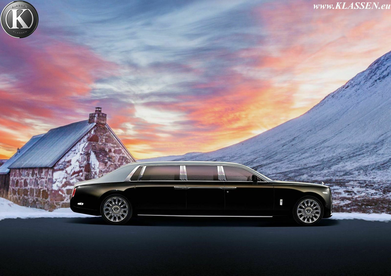 Förlängd Rolls-Royce Phantom med pansarskydd