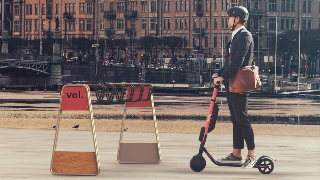 Voi lanserar parkeringsställ