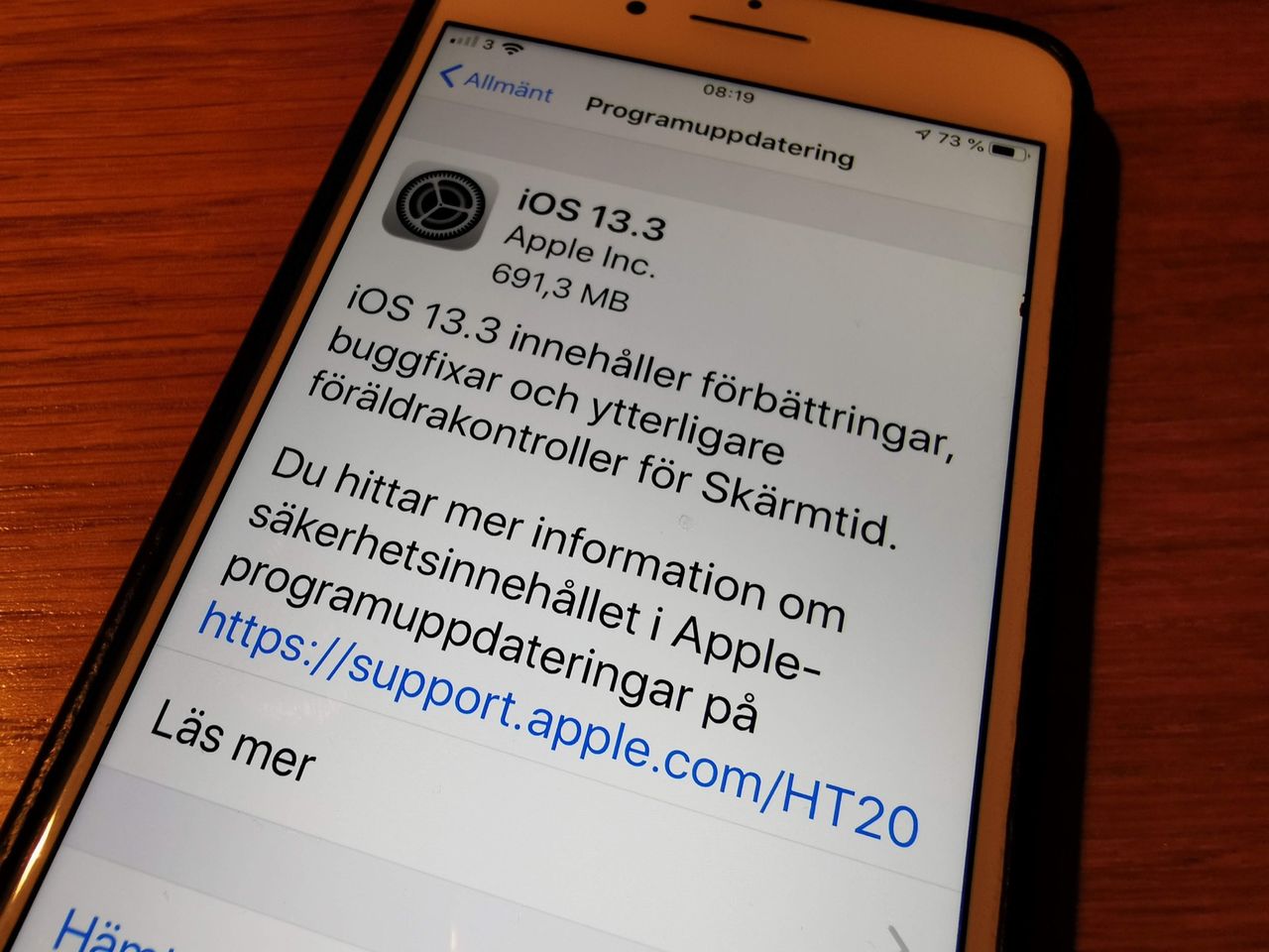 Apple släpper iOS 13.3