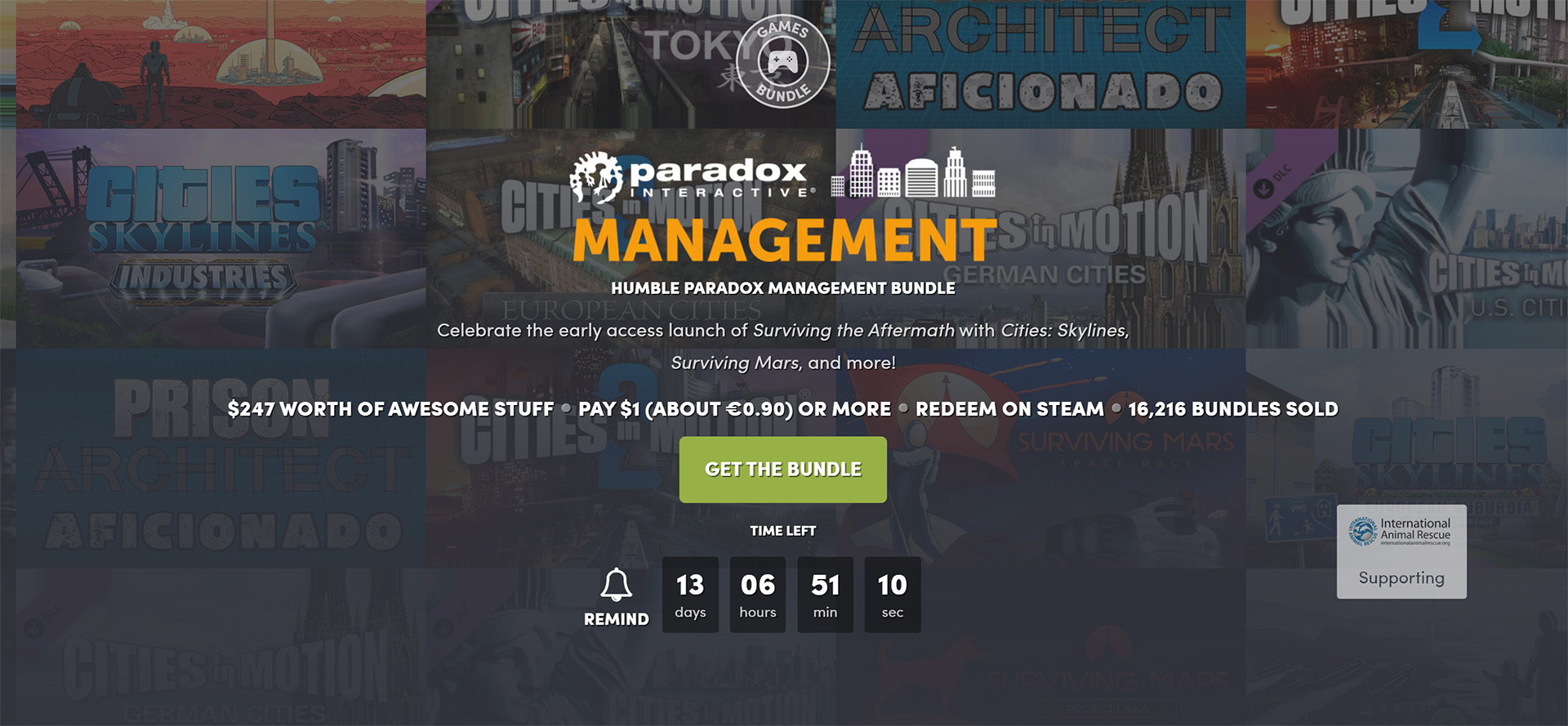 Skapa städer med nya Humble Bundle. Cities Skylines och och Surviving