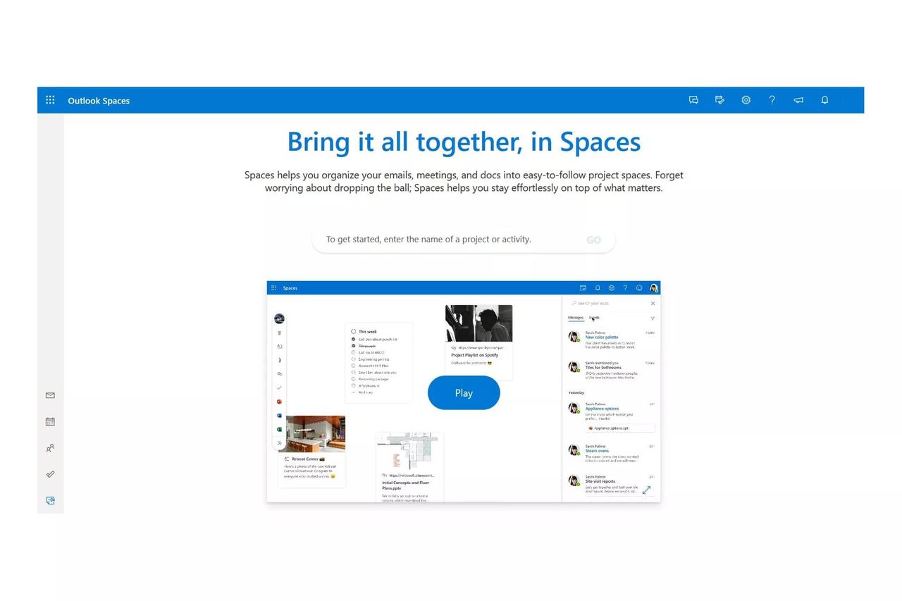 Läckt video visar upp Outlook Spaces