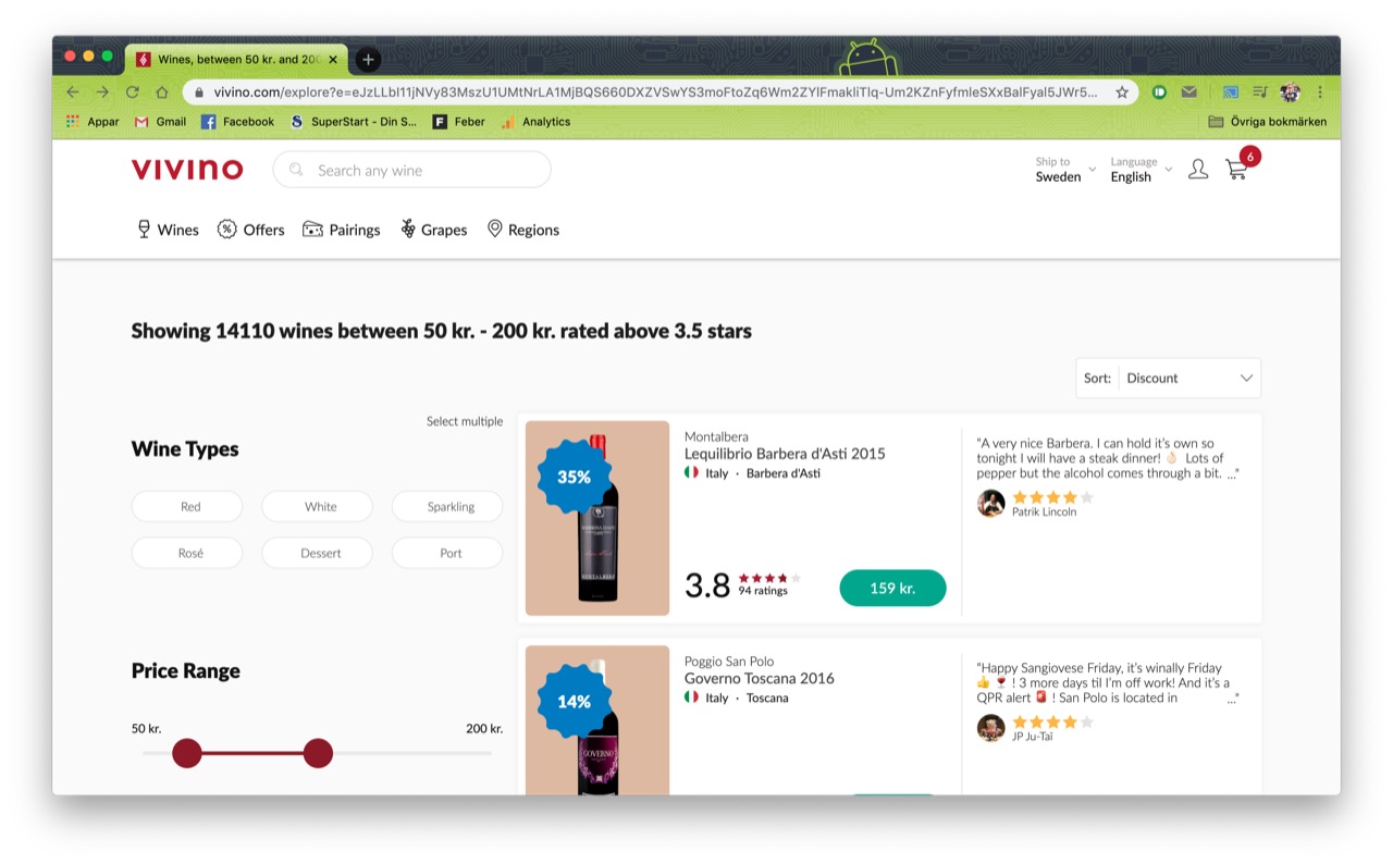 Systembolaget stämmer vintjänsten Vivino Dansk tjänst utmanar Systembolagets alkoholmonopol