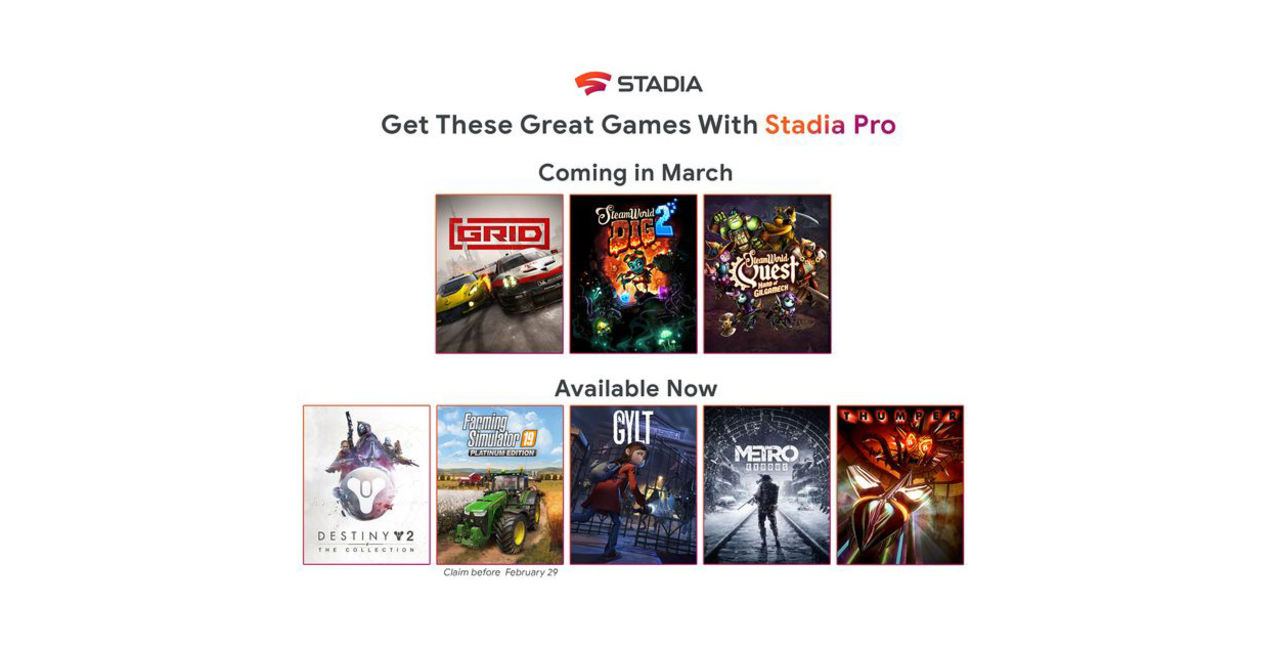Steamworld-fest på Stadia Pro i mars