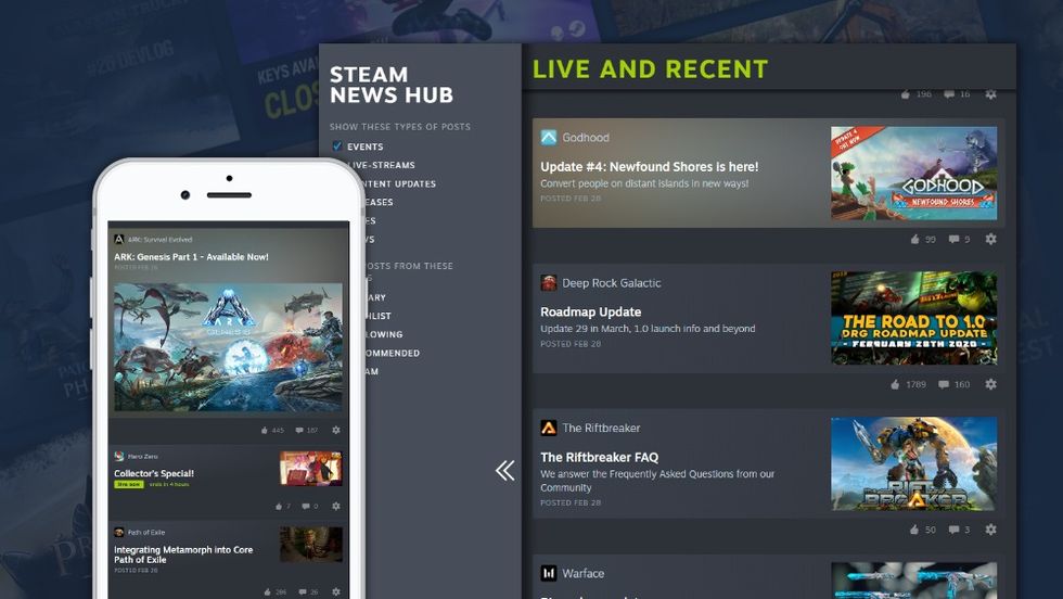 Steam lanserar News Hub