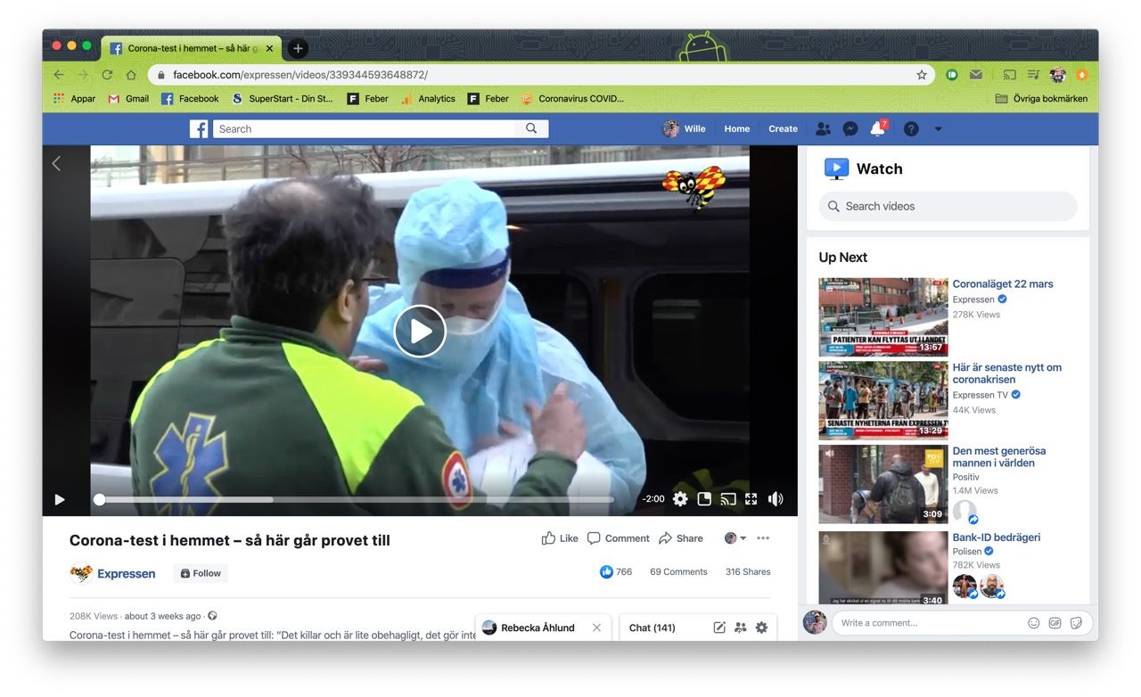 Facebook kapar också videokvaliteten i Europa