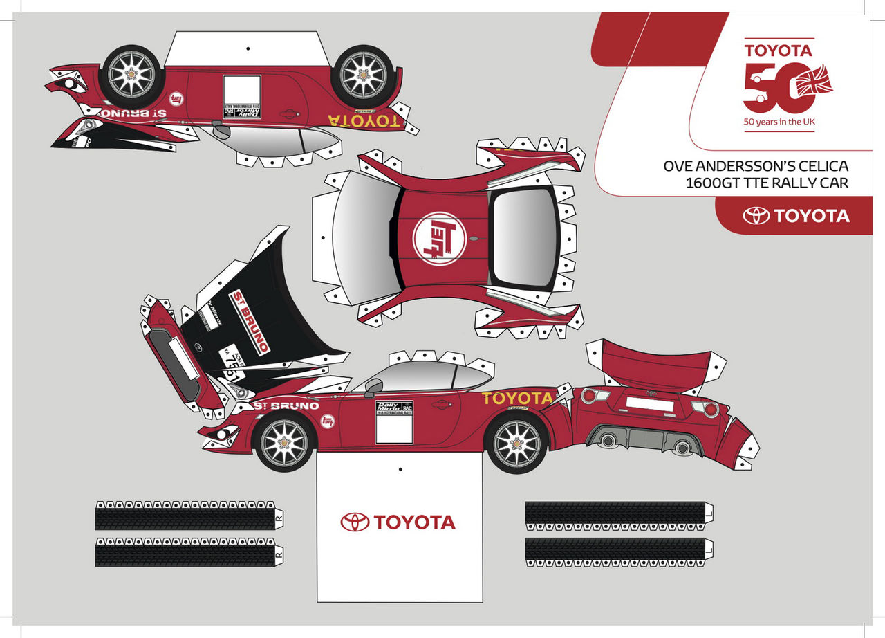 Bygg små Toyota GT86 i papper