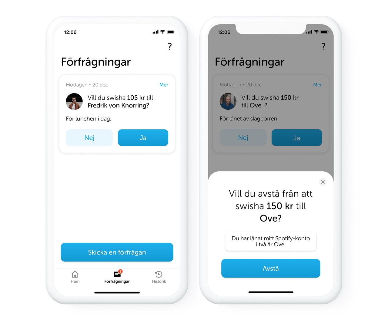 Nu kan du be folk om pengar via Swish